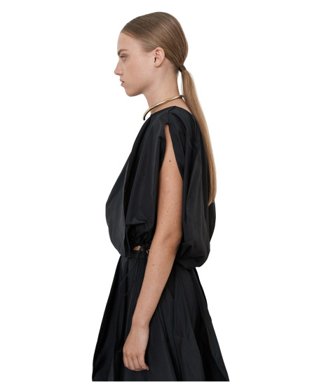 Balloon Midi Dress - Black 