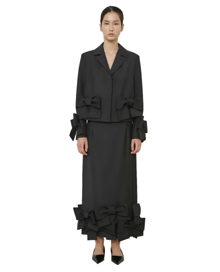Bow Blazer + Skirt Set