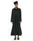 Pleated Skirt and Blouse - Black