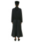 Pleated Skirt and Blouse - Black