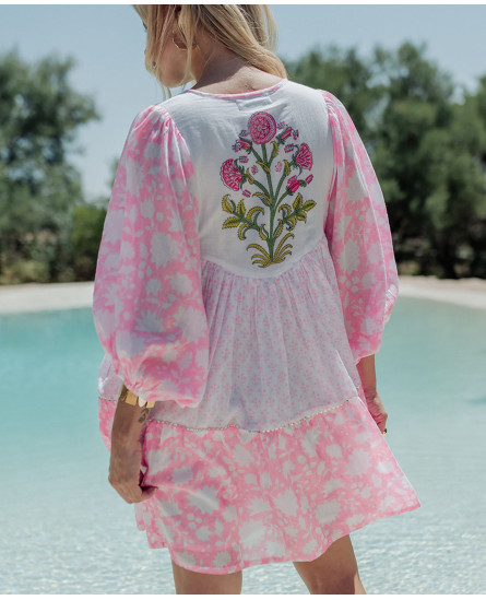 Ambar Pink Neon Short Dress