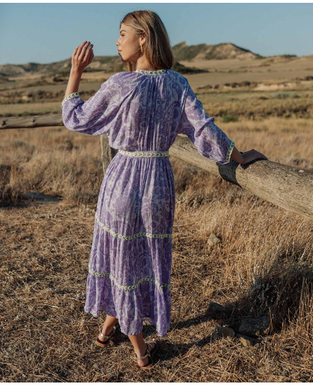 Sahara Purple Long Dress