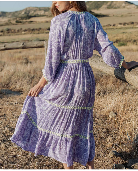 Sahara Purple Long Dress