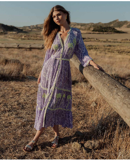 Sahara Purple Long Dress