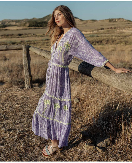 Sahara Purple Long Dress