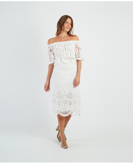 Edwige Blouse + Dayana Jupe - White