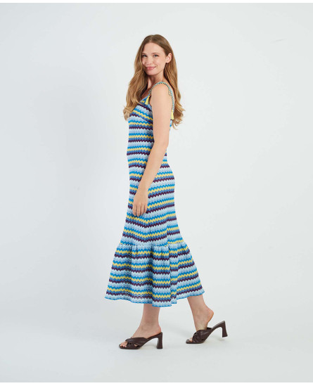 Patty Gillet Maille + Fiby Robe Maille - Blue