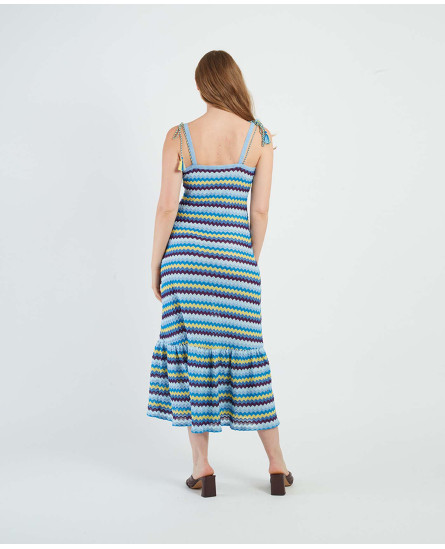 Patty Gillet Maille + Fiby Robe Maille - Blue