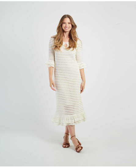 Florelle Robe Maille - Off White