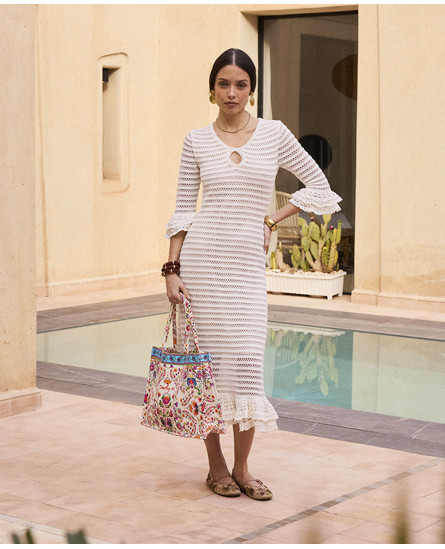 Florelle Robe Maille - Off White
