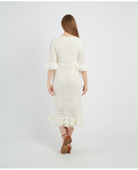 Florelle Robe Maille - Off White