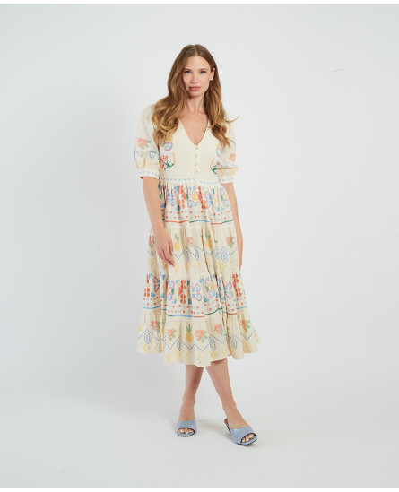 P615034 Ginette Robe - Ecru