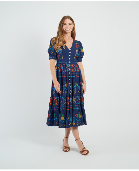 P615034 Ginette Robe - Navy