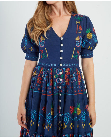P615034 Ginette Robe - Navy