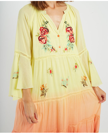 P615058 Gretel Robe - Jaune