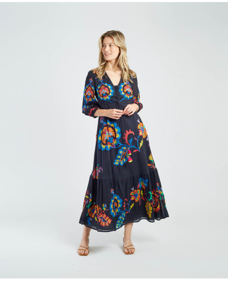 Myosotis Robe - Black