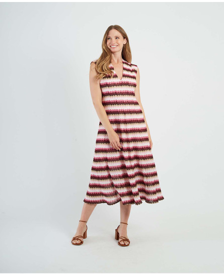 Flora Robe Maille - Pink