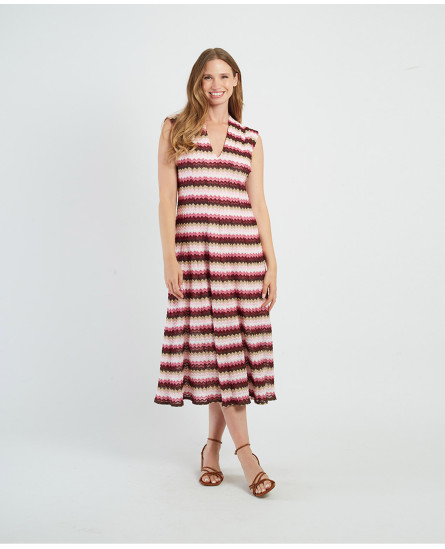 Flora Robe Maille - Pink