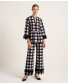 Black Check Blouse + Trousers 