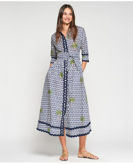 Palm Print Dress
