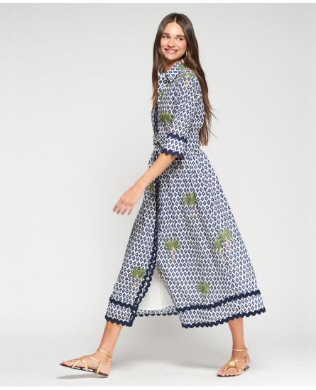 Palm Print Dress