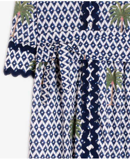 Palm Print Dress