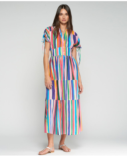 Striped Dress-Multi