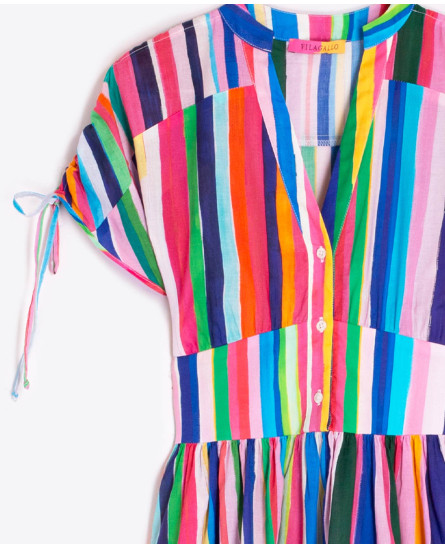 Striped Dress-Multi