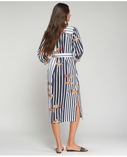 Multi Striped Shirt Dress