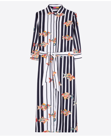 Multi Striped Shirt Dress