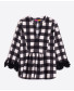 Black Check Blouse + Trousers 
