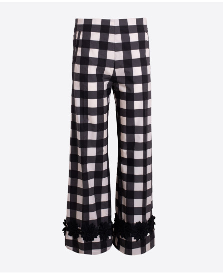 Black Check Blouse + Trousers 