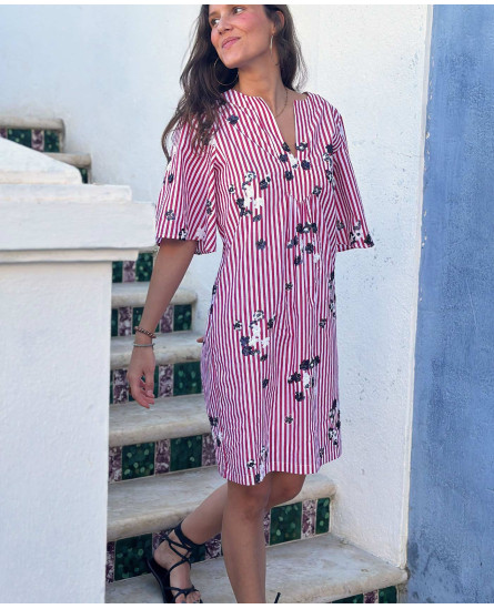 Red Striped Dress
