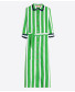 Green Striped Shirt Dress