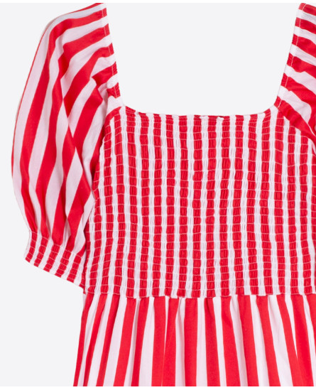 Red Striped Long Dress