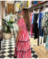 Red Striped Long Dress