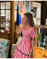 Red Striped Long Dress