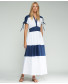 White and Navy Dress