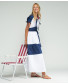 White and Navy Dress