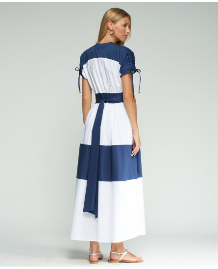 White and Navy Dress