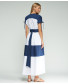 White and Navy Dress