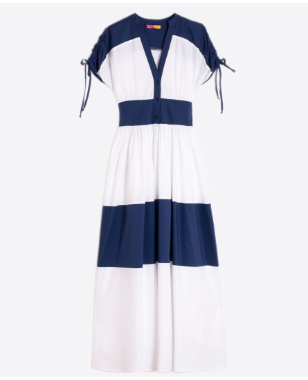 White and Navy Dress