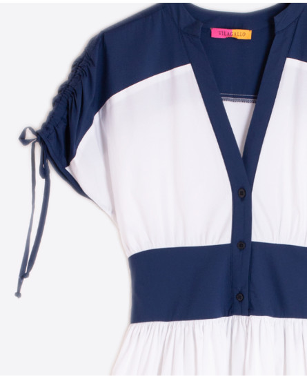 White and Navy Dress