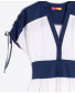 White and Navy Dress