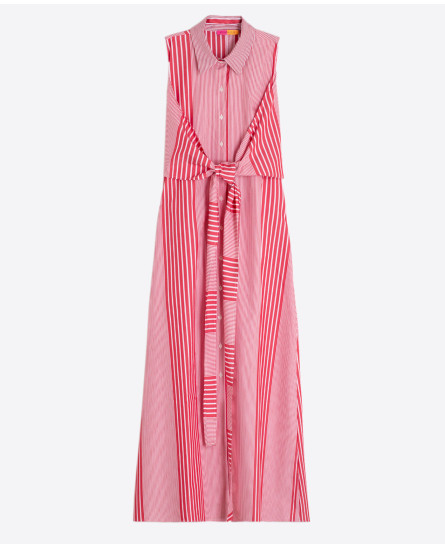 Red Striped Shirt Dress