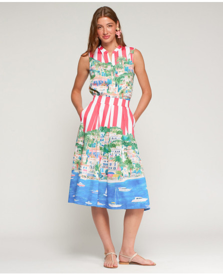 Coastel Print Shirt + Skirt