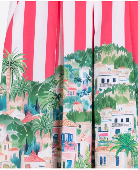 Coastel Print Shirt + Skirt