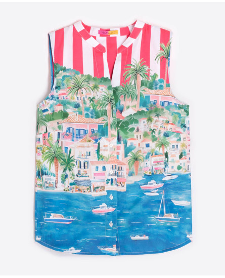 Coastel Print Shirt + Skirt