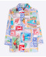 Travel Stamp Printed Shirt + Skirt
