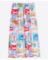 Travel Stamp Printed Shirt + Skirt